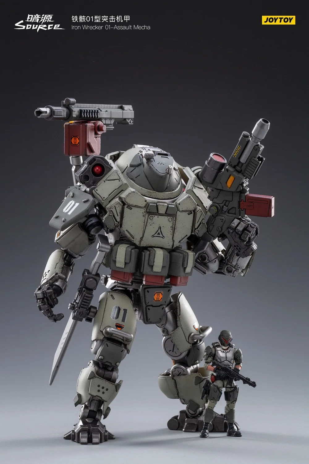 JOYTOY JT1408 Eisen Wrecker 01-Assault Mecha 9 "Roboter & Pilot 1/25 Action Figur