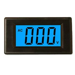 Digital Voltmeter DC 12V AC 0-500V 110V Blue Backlight LCD Display Volt Meter DC 9-12V Voltage Meter Tester Monitor Meter 4 Wire