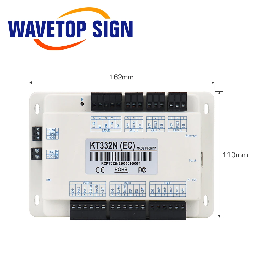 WaveTopSign Co2 Laser Controller System KT332N for Co2 Laser Engraving Cutting Machine Replace Trocen ruida Leetro