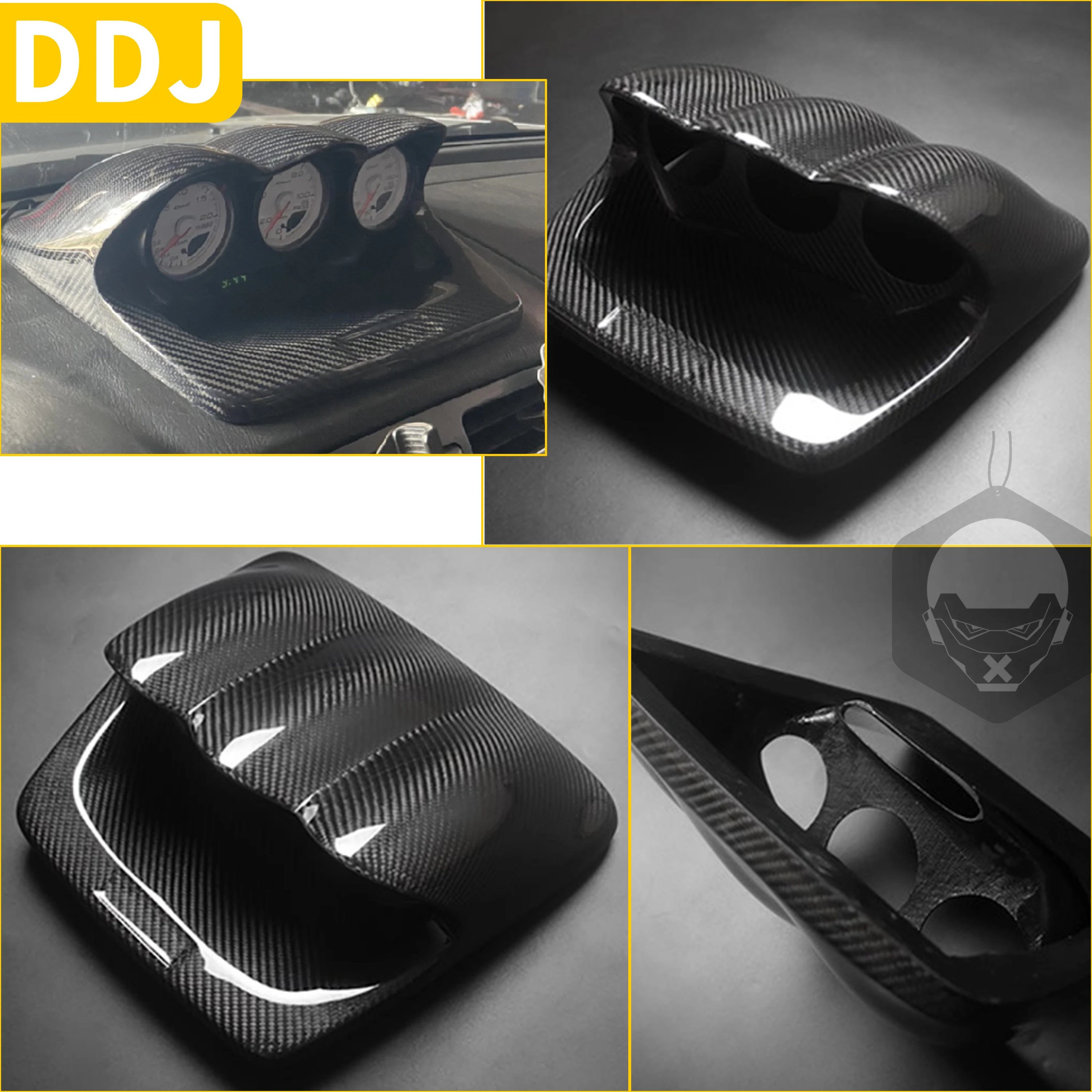 Real Carbon Fiber Dashboard Triple Gauge Pod For Subaru Impreza WRX STI 2006 2007 Accessories Outback Sport Saab 9-2X Car Trim