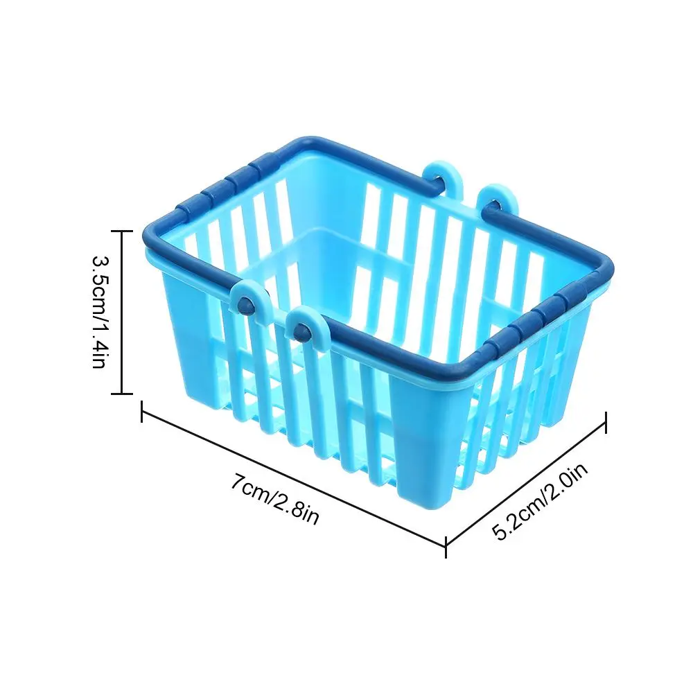 Mini Shopping Basket For Doll House Food Basket Supermarket Shopping Toy Miniature Furniture Model Props Doll Accessories