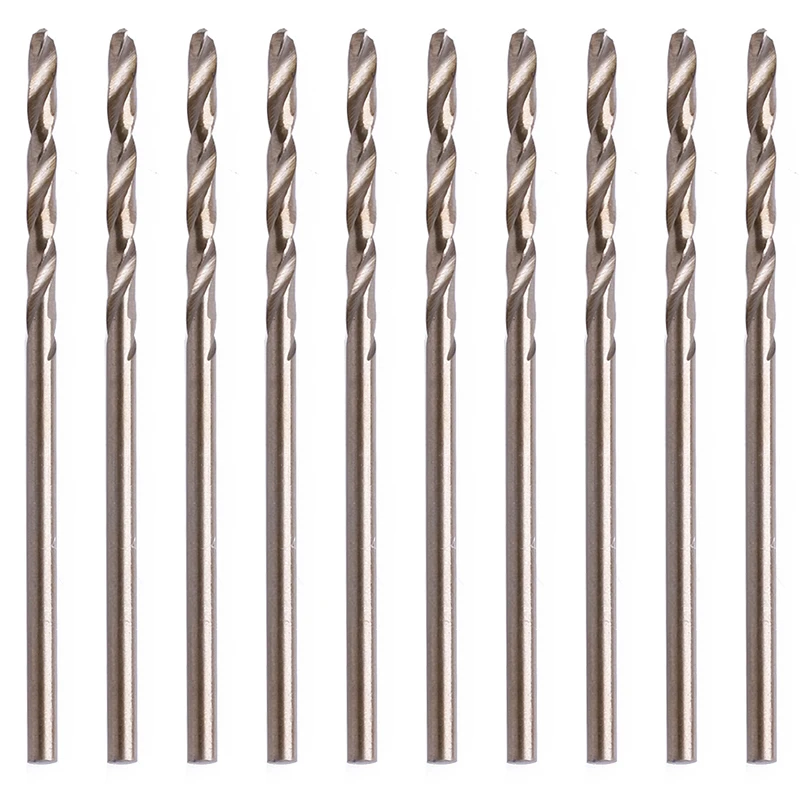 10x HSS Titanium Coated Twist Drill Bits Set, High Speed Steel Mini Drill Bits Compatible for Drilling Holes  Dropship