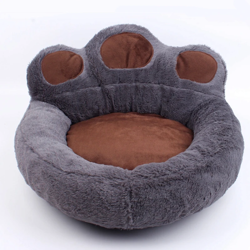 Pet Dog Cat Warm Bed Winter Dog Bed Lovely Pet Nest Cute Paw Kennel for Cat Puppy Soft Material Sofa Beds for Dogs Accessories