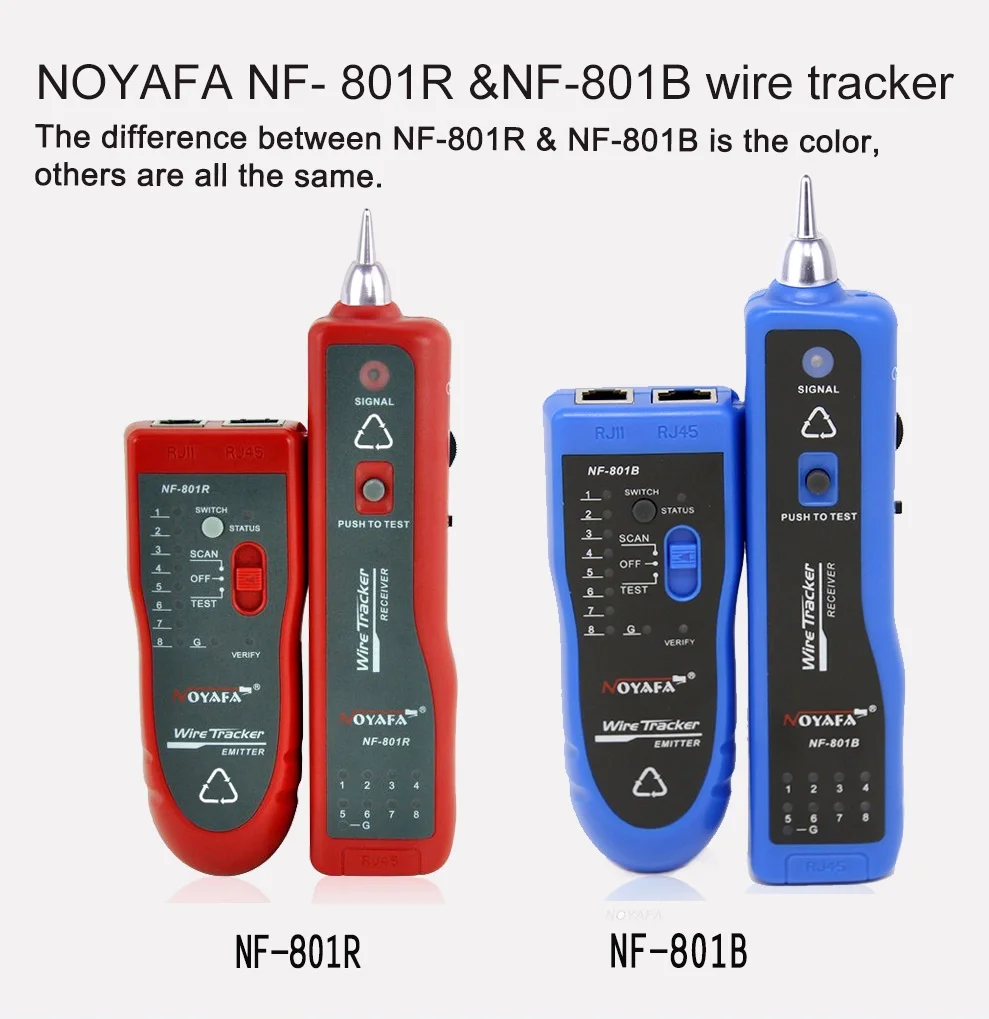 

Noyafa NF-801 Multifunction Cable Detector Network Telephone Phone Cable Tester Wire Tracker