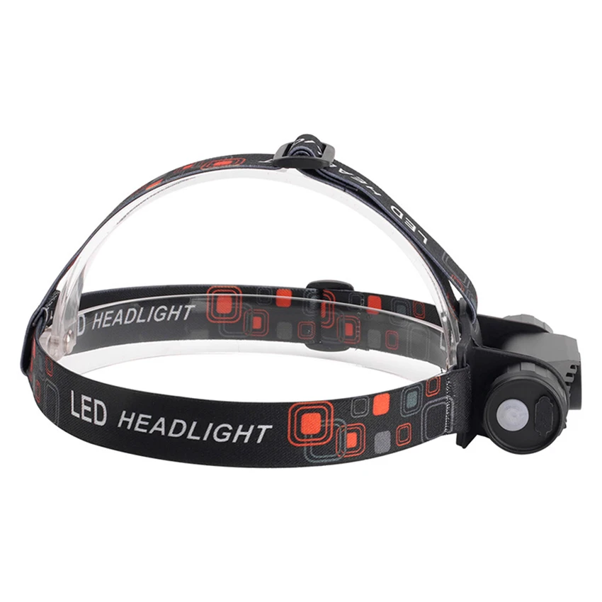 Headlamp Rechargeable LED Headlight 2 Modes, LED Waterproof Work Headlight Flashlight, Wave Sensor, for Camping, Running