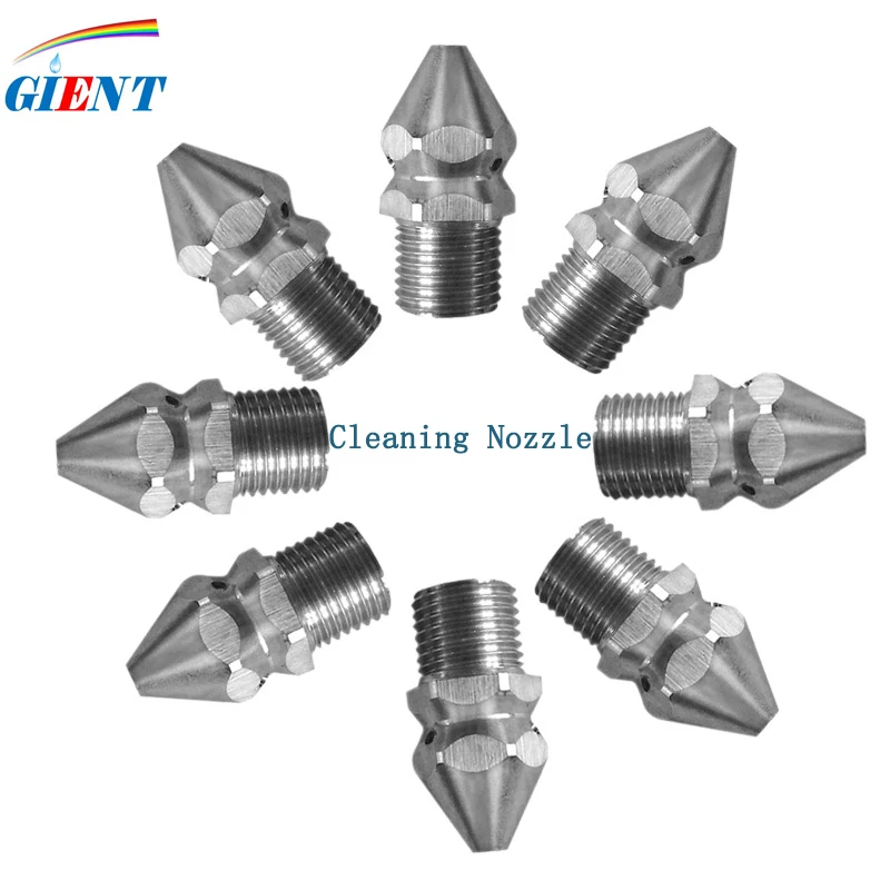 4Jet High Quality Forward Hole Cleaning Nozzle Pressure Washer Drain Sewer Cleaning Pipe Spray Nozzle Rotary Clearning Nozzle