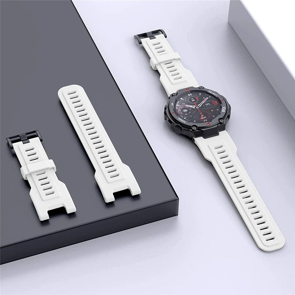 Silicone Watch Strap For Amazfit T rex Strap Replacement Strap For Amazfit T Rex Pro Strap With Protector Case Protector Film