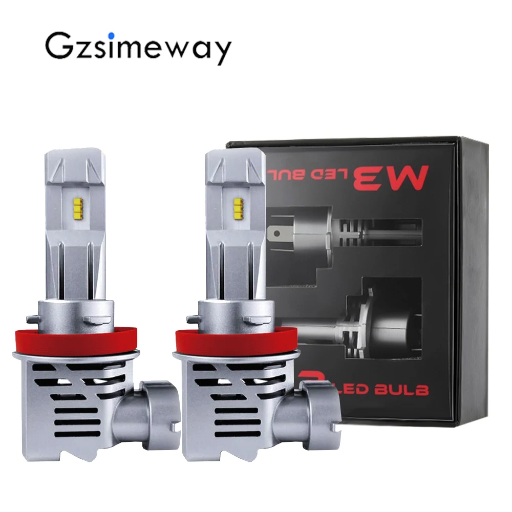 2Pcs H7 led light H1 H8 H11 9005 9006 HB4 HB3 H4 led headlight bulb for car ZES chip 11000LM 6000K auto lamp H3 H9 fog light 12V