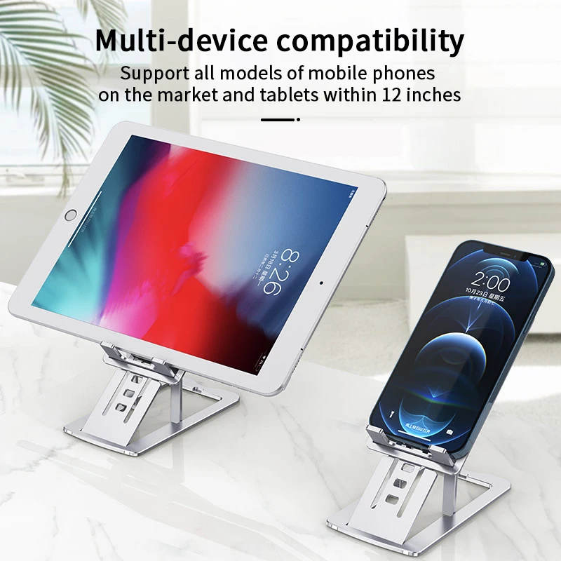 Tablet PC Desktop Stand Live Broadcast Portable Aluminum Alloy Folding Lazy Phone Stand Stability Multi-device Compatibility