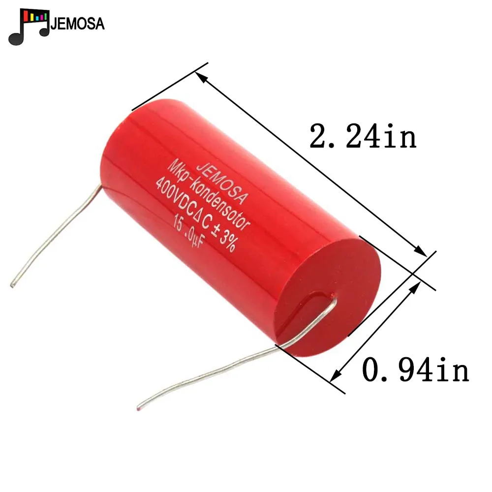 Audiophiler Axial MKP Capacitor 15UF 400V DC Coupling Divider HIFI Grade Audio Capacitor 15UF 400V For Tube Guitar Amplifier