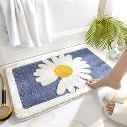 Daisy Entrance Door Mat for Bedroom Living Room Super Absorbent Kitchen Carpets Non-Slip Bathroom Floor Rugs Soft Foot Pad Rug