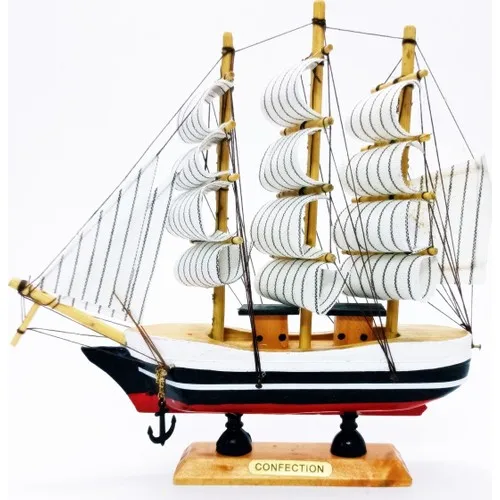 

Gift Net Wooden Handmade Sailing Boat Model Small Size 19 cm