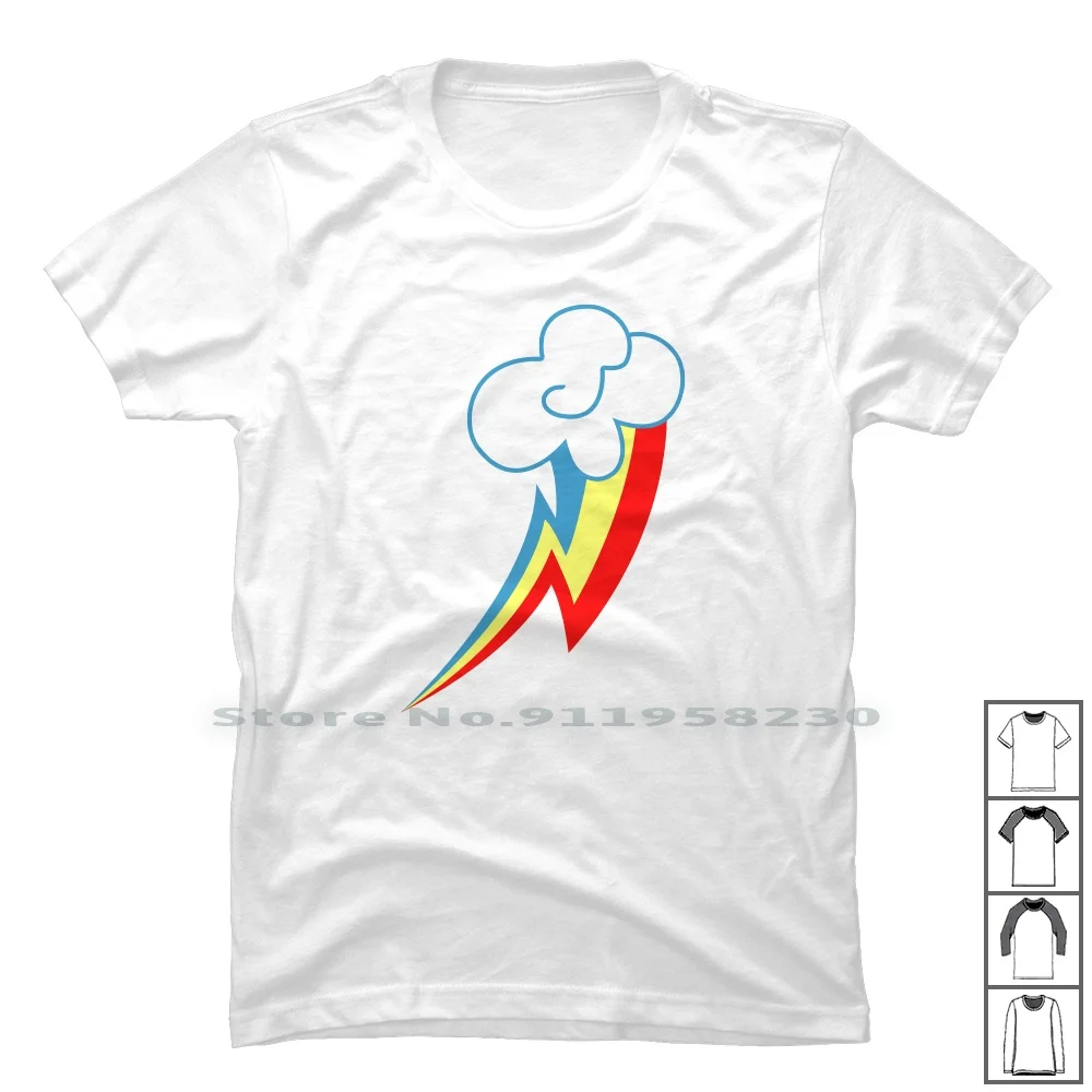 

Rainbow Dash! T Shirt 100% Cotton Rainbow Popular Cartoon Humor Rain Nerd Geek Dash Cute Bow Ash Ra