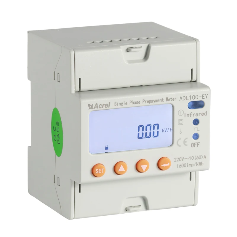 

Single phase prepaid energy meter LCD display support radio frequency card recharge with multi tariff ADL100-EYRF/F of ACREL