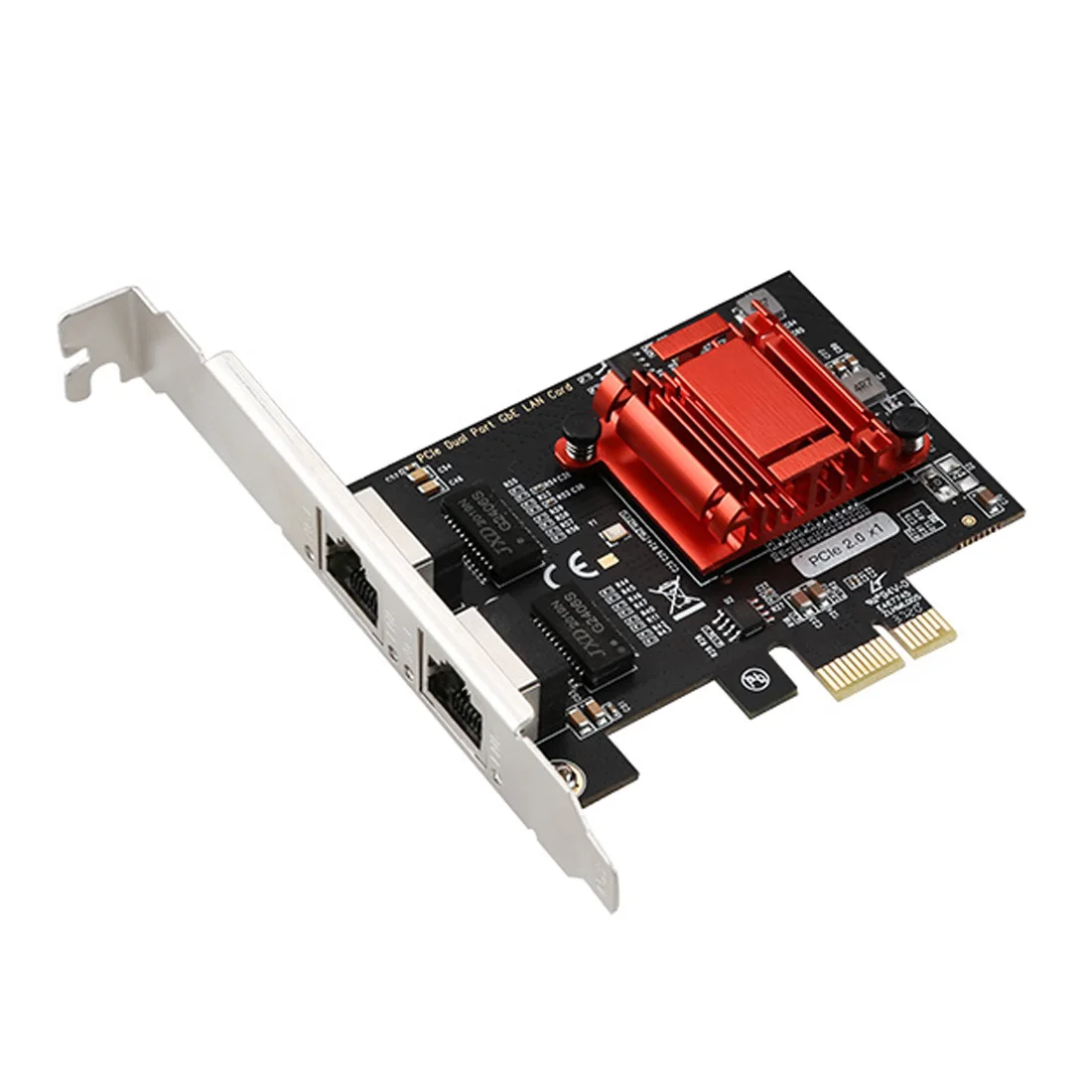 RJ45 Dual-port PCI-E 2.0 X1 Gigabit Ethernet Network Card 10/100/1000Mbps LAN Adapter Controller Intel 82575&6