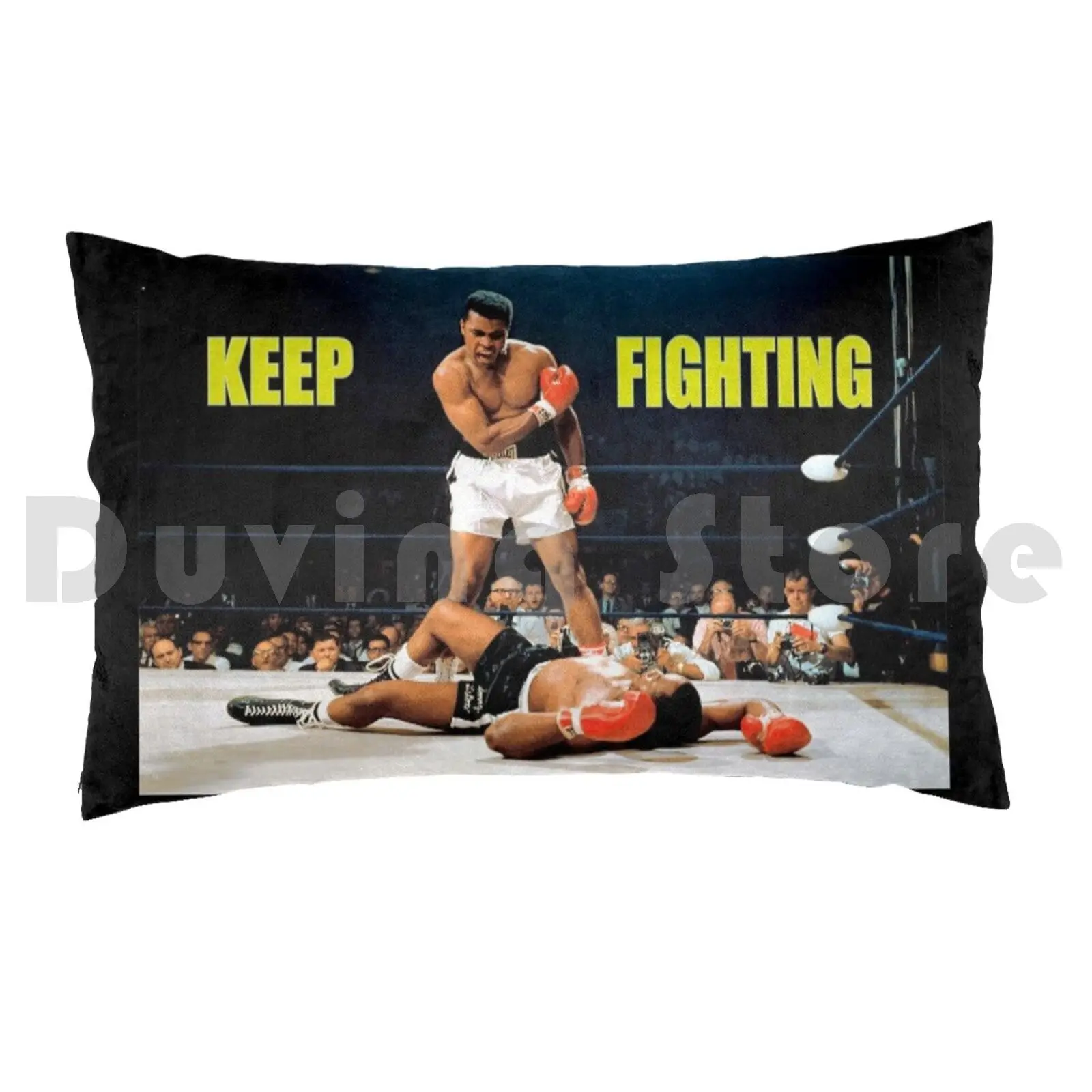 Keep Fighting Mohamed Ali Pillow Case Printed 50x75 Keep Fight Fighting Boxing Box Motivation