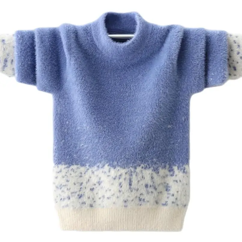 

Boys clothes Big kids super soft Imitation mink velvet soft baby boys sweaters spring winter children sweater bottoming shirt