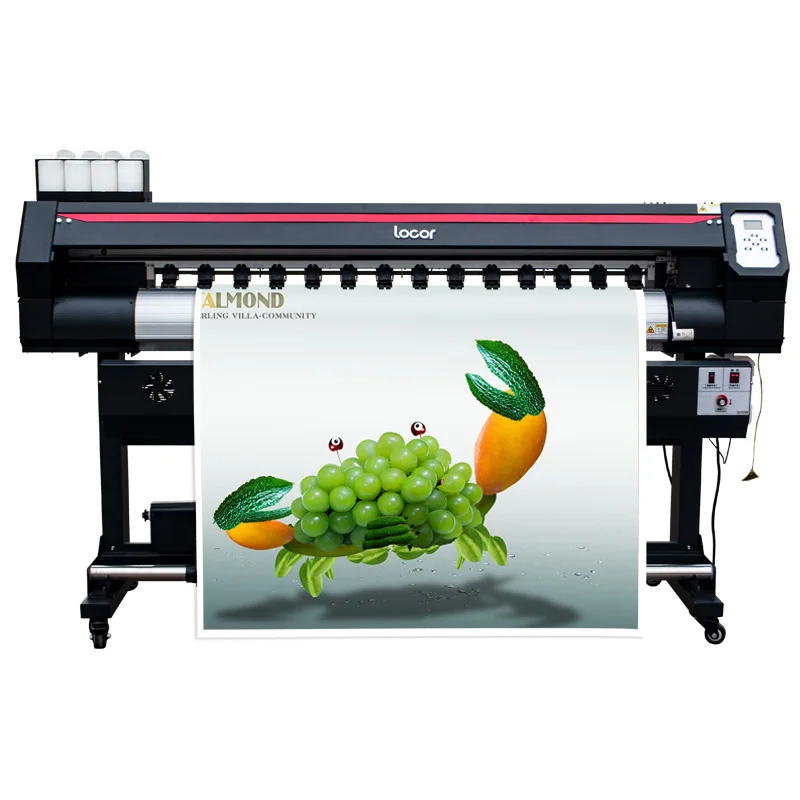 Wide Format Advertising Poster Printing Machine With Xp600 Print Head 1800Mm Locor Large Format Eco Solvent Sticker Printer