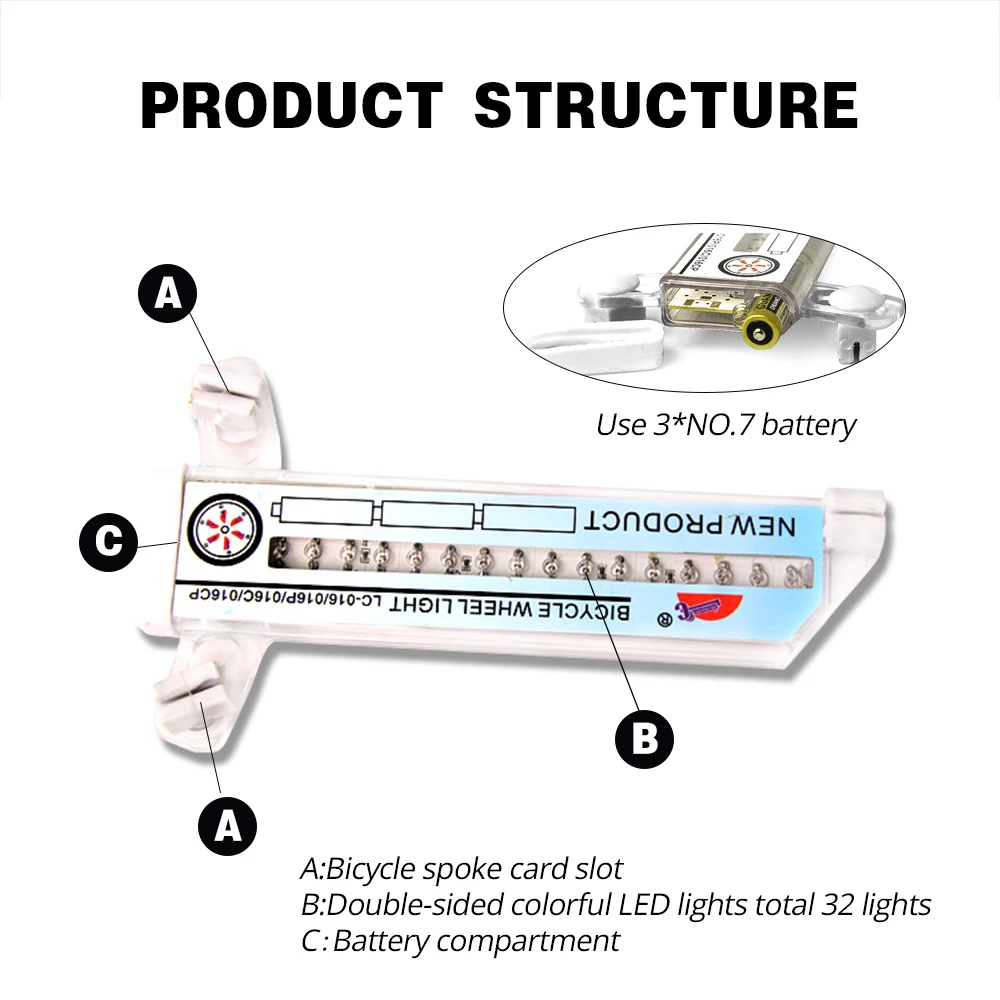 Semáforo de roda de bicicleta com 32 luzes, luz de led rgb com exibição dupla, lâmpada de raiação de bicicleta, iluminação noturna para ciclismo