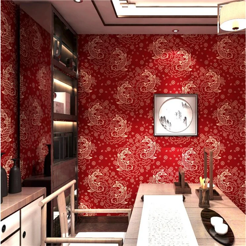 beibehang New Chinese style wallpaper dragon pattern classical Zen style Chinese style hotel restaurant TV background wall обои