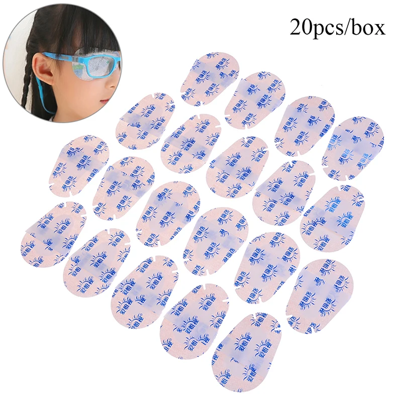 20pcs/set Amblyopia Eye Patches  Child Amblyopia Training Orthoptic Corrected Eyeshade Occlusion Medical Eye Patches