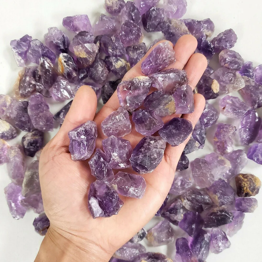 Raw Amethyst Crystal Chunks Bulk Amethyst Stones Healing Crystals 50/100g