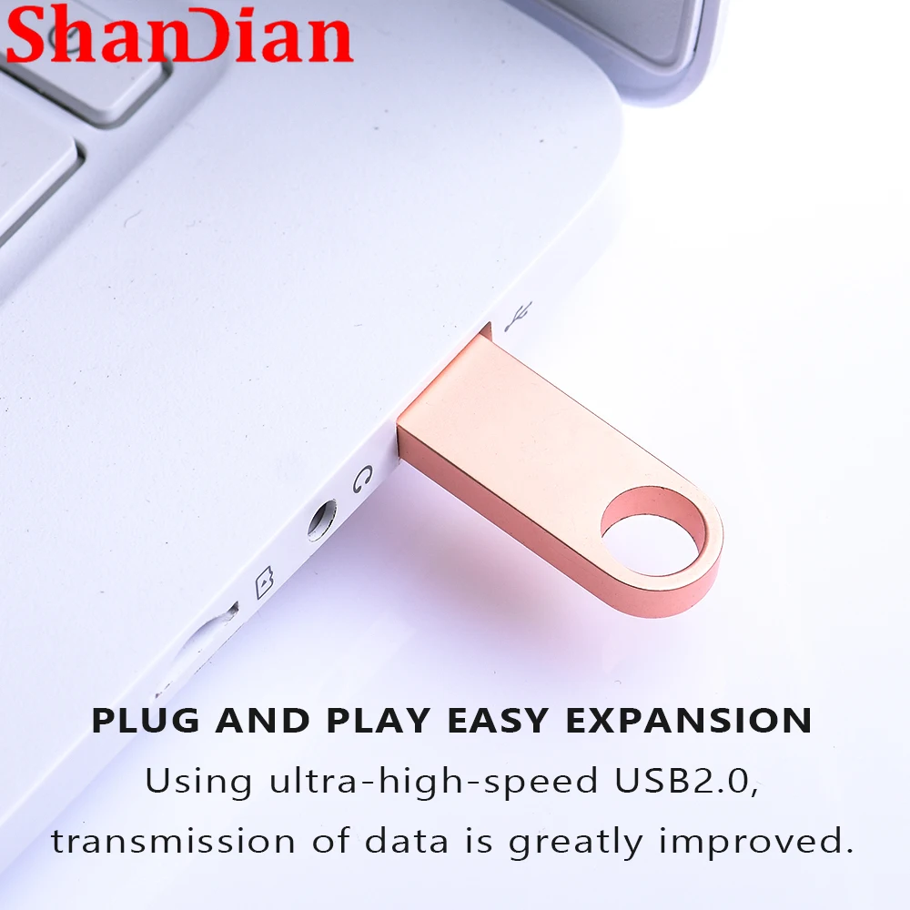 New Metal Mini Flash Drive USB 2.0 64GB Custom LOGO 32GB Pen Drives 16GB Memory Stick 8GB U Disk 4GB Black Commercial Affairs