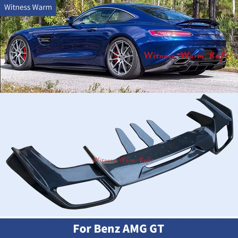 Frp/carbon Fiber Rear Lip Rear Diffuser for Benz Amg Gt 2015-2018 Carbon Fiber Rear Bumper Chin Lower Spoiler Body Kit