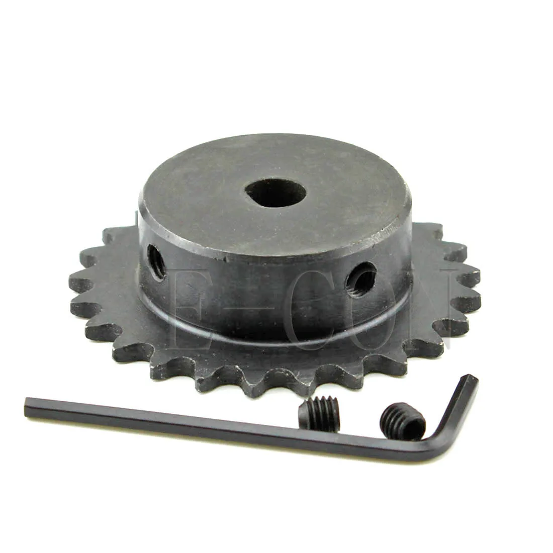 

1 PCS 04C 24 Teeth Sprocket Bore 8mm*7 Metal Pilot Motor Gear Roller Chain Drive 25H 24T 2" for D Shape Wheel Axis