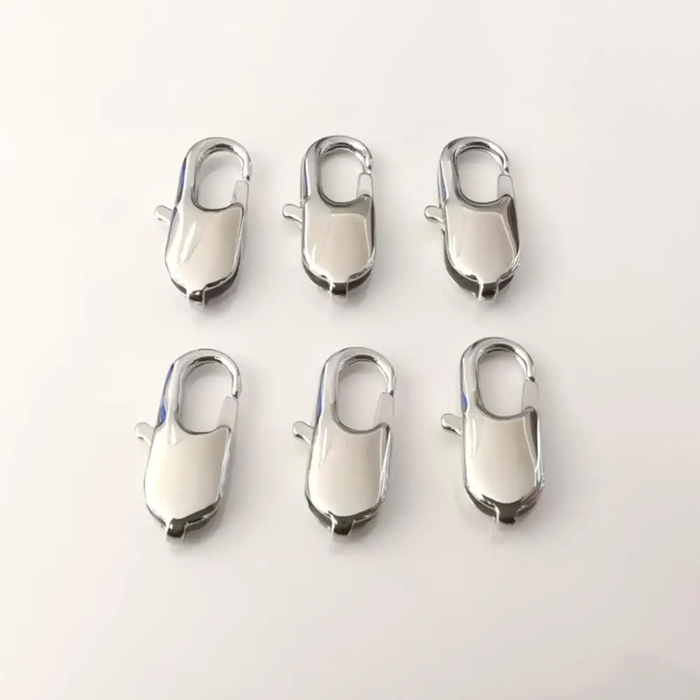 20PCS lot Stainless Steel 7*18mm  Lobster Claw Trigger Clasps Jewelry Findings Making DIY