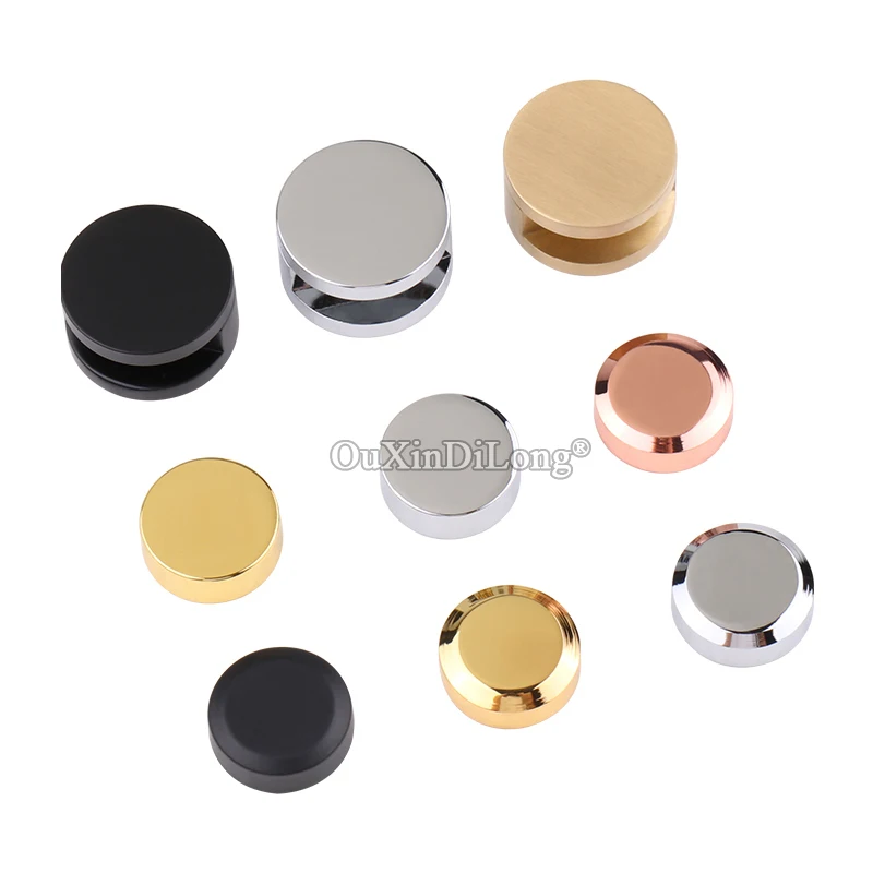 Brand New 4PCS Brass Glass Mirror Holder Brackets Bathroom Glass Mirror Fixed Buckles Glass Clamps Nails Decorative Caps