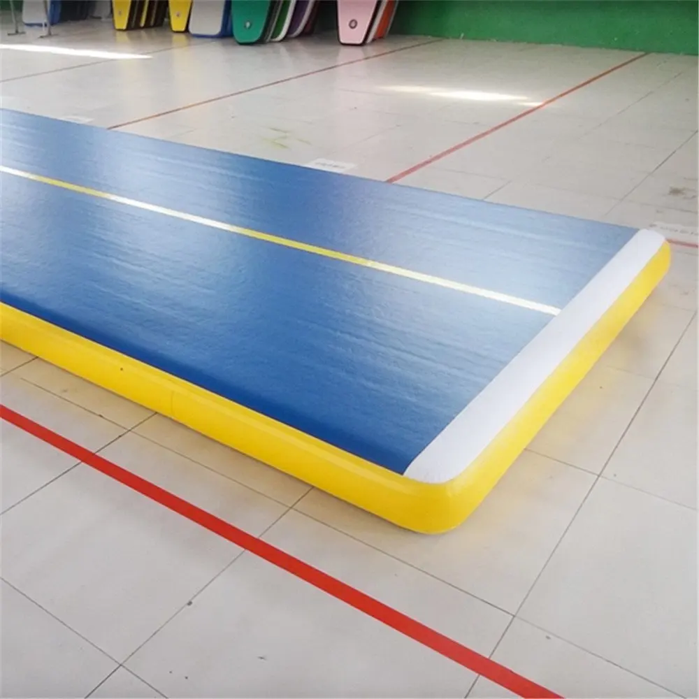 7x1x0.2m Blauw Opblaasbare Gymnastiek Airtrack Vloer Tumbling Air Track Voor Kinderen Gratis Een Pomp