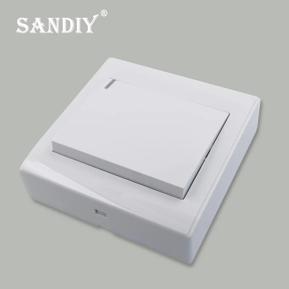 Light Switch Wall Mount Switch White Panel Surface Mounted Power Supply Switches 2 Switches Control 1 Light1/2 Way 10A SANDIY