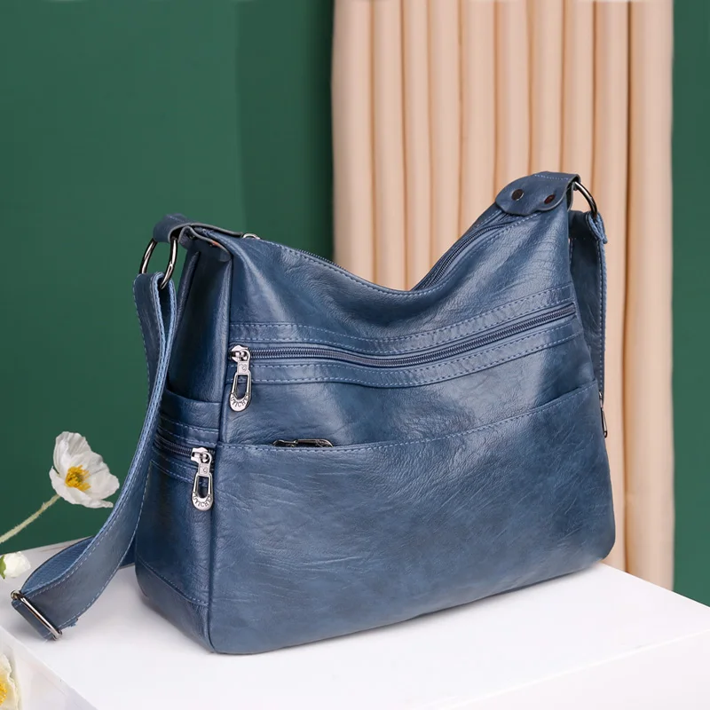 2021 Soft Women Messenger Bags Totes Luxury Designer Crossbody Bags High capacity For Women Fashion Solid color Shoulder Bags