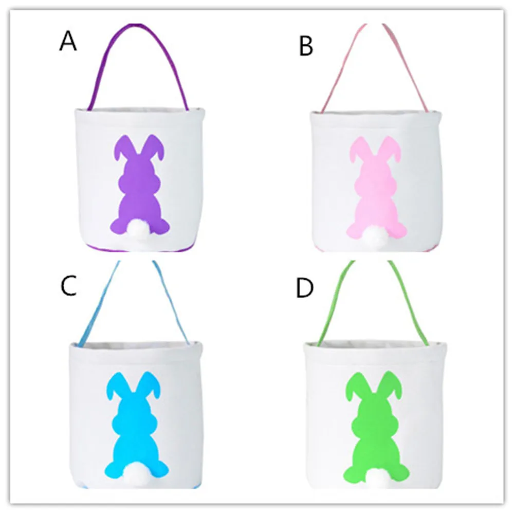 

10pcs/lot Lovely Easter Bunny Buckets Eggs Toy Handbags Rabbit Basket Creative Home For Kids Festival Gift Party Tote