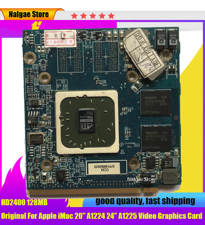 

Для Apple iMac 20 "A1224 24" A1225 Графическая видеокарта VGA HD2600 HD 2600M HD2400 256M Pro 661-4663 109-B22553-11 109-B22531-10