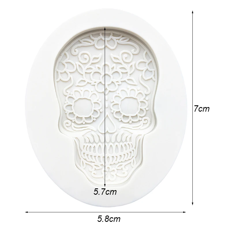 Skull Halloween Silicone Sugarcraft Chocolate Cupcake Baking Mold Resin Tools Fondant Cake Decorating Tools