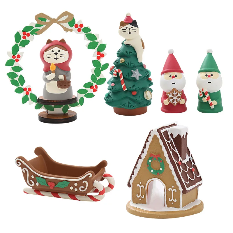 Japanese New Christmas Resin Fleshy Flowerpot Micro Landscape Decoration Santa Claus Tree Home Garden Decoration New Year 2022 - Image 5