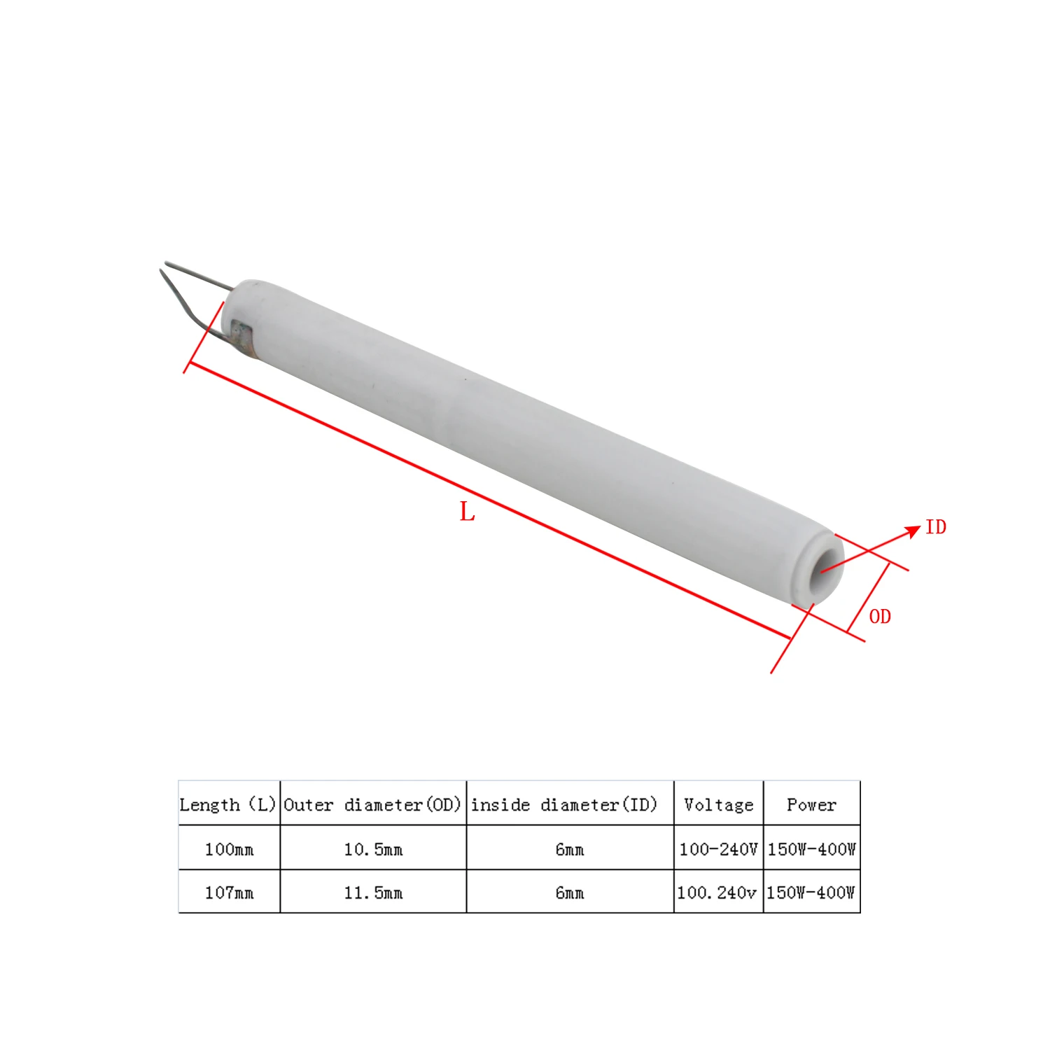 220v - ignitor pellet stove ceramic 300w 100x10.5mm 107x11.5mm pellet stove accessories