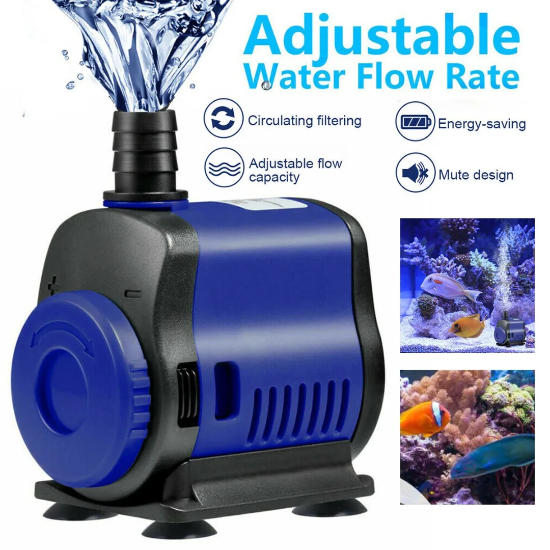 

Electric Submersible Water Pump Eco Aquarium Fish Tank Pond Fountain 5W 500L/H