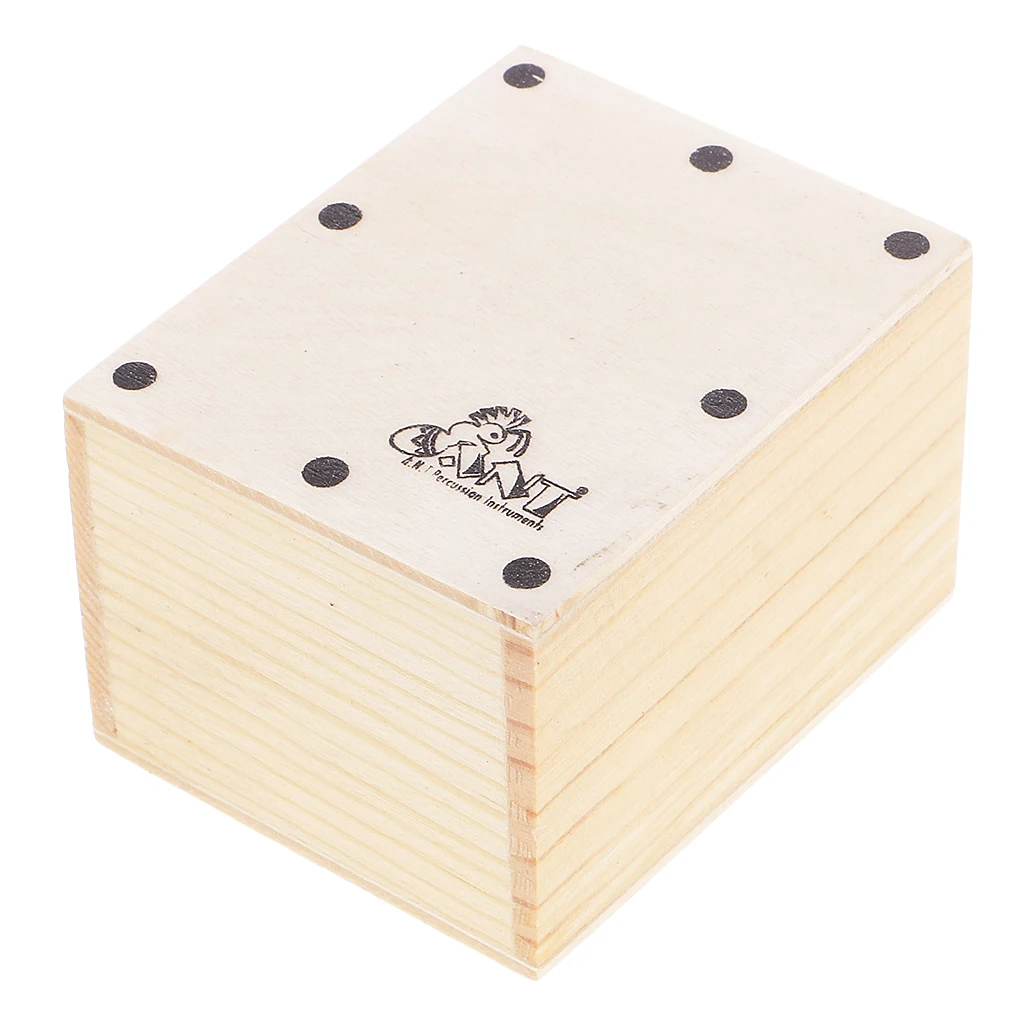 Tooyful Durable Mini Cajon Sand Shaker Wooden Hand Held Drum for Band Accompaniment Accessory DIY 6.5 x 5.2 x 4.3cm