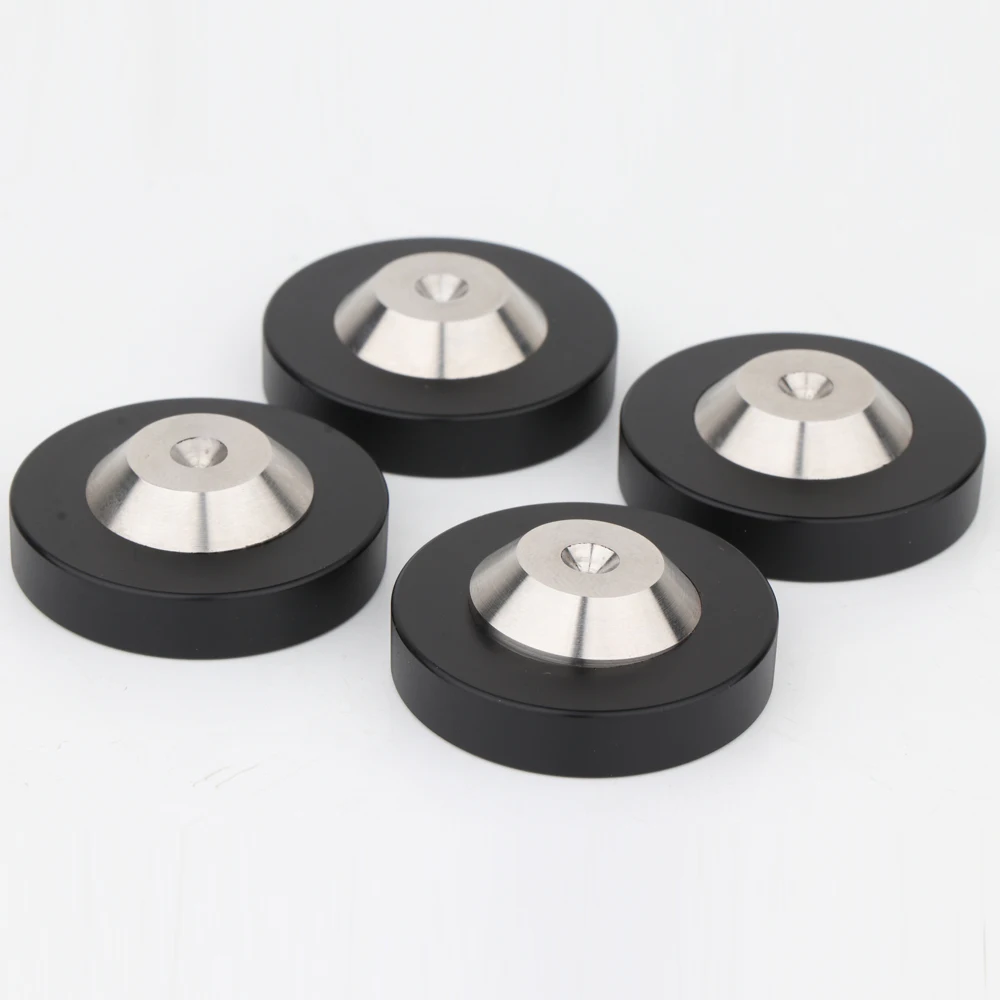 Hi-End 39X39mm 4Pcs Aluminum Speaker Spike Base Pad Isolation Feet for Speaker AMP DAC CD