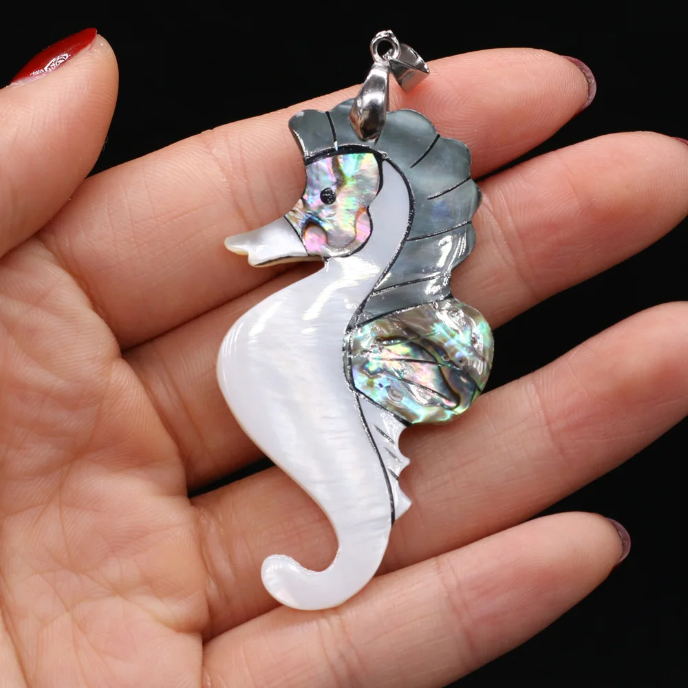 Natural Shell Pendant animal shape Mother of Pearl Splicing Abalone Shell charms For jewelry making DIY Necklace accessories