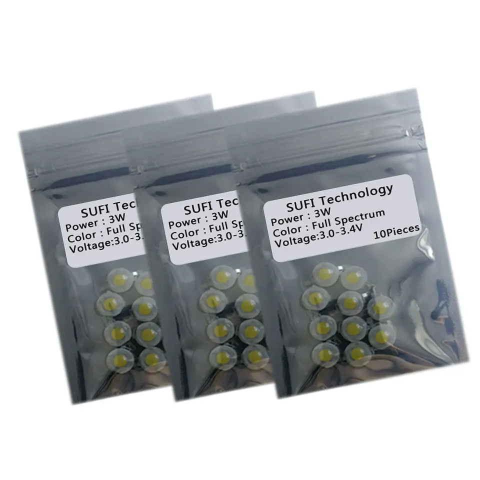 High Power 1W 3W 5W LED Grow Light Lamp Full Spectrum 380-840Nm COB SMD Diode For Indoor Plant Vegetables Fruit Flowers Growing