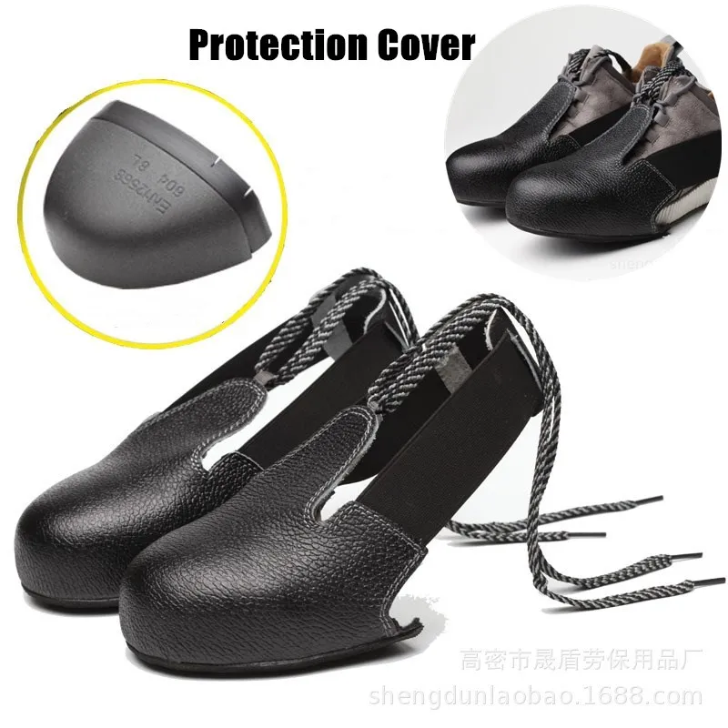 

Men Women Outdoor Work Shoes Protection Cover Anti-smash Steel Safety Toe Caps Leather Stretch Shoes Cover Unisex for 35-48 Size