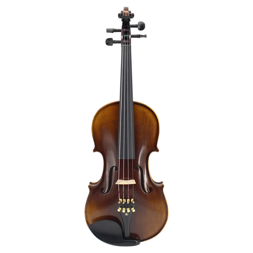 

Nature Flamed Maple Acoustic Violin Master Handmade Antique Violin Full Size 1/4,1/2,3/4,4/4 Ebony Parts w/ Case Bow Rosin