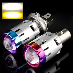 Motorcycle Headlight H4 BA20D dipped beam/high beam headlights H6 led lens projector for moto 12V 48000LM 6000K LED light bulbs