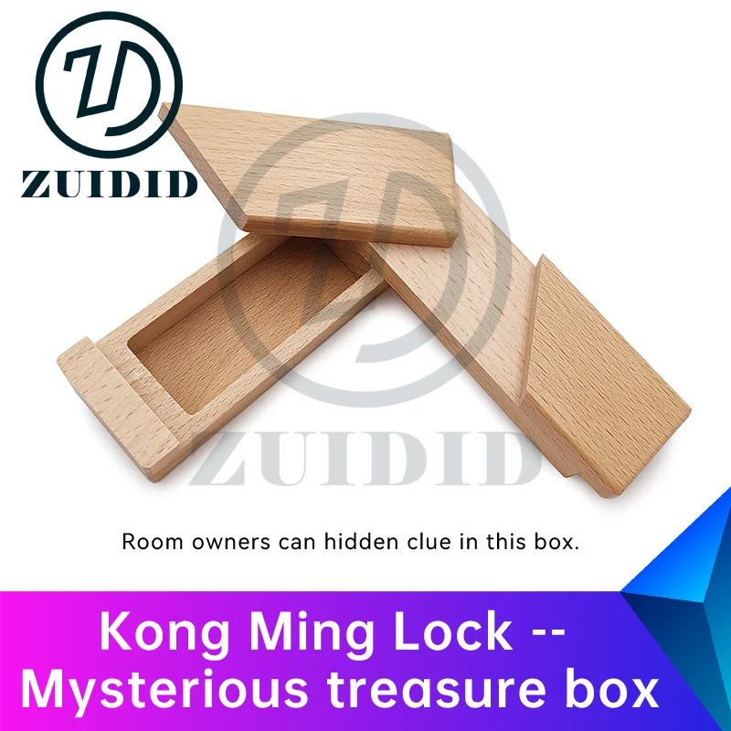 ZUIDID escape room Kong Ming Lock -- Mysterious treasure box figure out the method to open it to get the clues