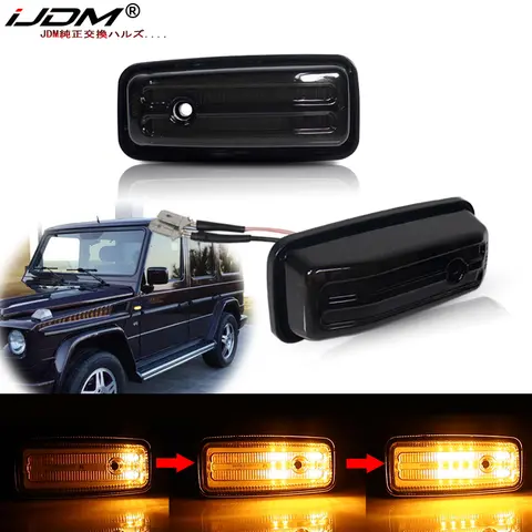 iJDM Dynamic Ambe LED Side Marker For Mercedes-Benz G-Class W463 W461 G500 G550 G55 G63 G65 Turn Signal Light,Sidemarker Lamp