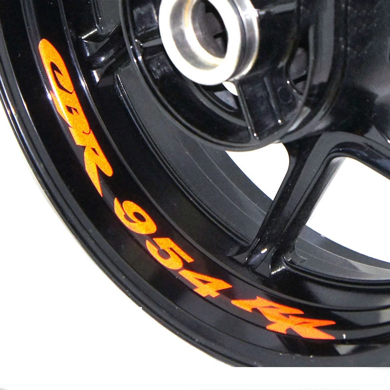 8 X CUSTOM INNER RIM DECALS WHEEL Reflective STICKERS STRIPES FIT HONDA CBR 954 RR